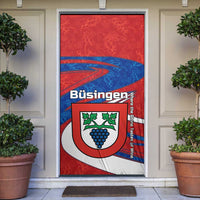 Busingen am Hochrhein Germany Door Cover with Grape Crest Design and Red Blue Wine Theme - Wonder Print Shop