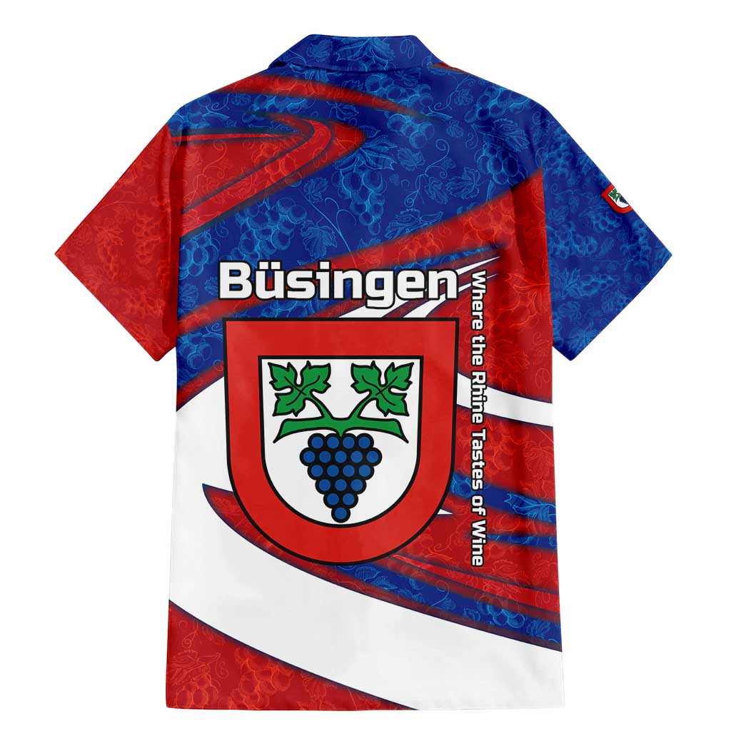 Busingen am Hochrhein Germany Family Matching Mermaid Dress and Hawaiian Shirt with Grape Crest Design and Red Blue Wine Theme - Wonder Print Shop