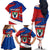 Busingen am Hochrhein Germany Family Matching Off The Shoulder Long Sleeve Dress and Hawaiian Shirt with Grape Crest Design and Red Blue Wine Theme - Wonder Print Shop