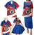Busingen am Hochrhein Germany Family Matching Puletasi and Hawaiian Shirt with Grape Crest Design and Red Blue Wine Theme - Wonder Print Shop