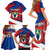 Busingen am Hochrhein Germany Family Matching Short Sleeve Bodycon Dress and Hawaiian Shirt with Grape Crest Design and Red Blue Wine Theme - Wonder Print Shop