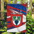 Busingen am Hochrhein Germany Garden Flag with Grape Crest Design and Red Blue Wine Theme - Wonder Print Shop
