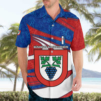 Busingen am Hochrhein Germany Hawaiian Shirt with Grape Crest Design and Red Blue Wine Theme - Wonder Print Shop