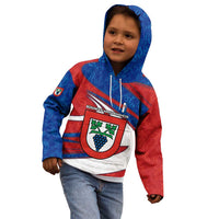 Busingen am Hochrhein Germany Kid Hoodie with Grape Crest Design and Red Blue Wine Theme - Wonder Print Shop