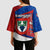 Busingen am Hochrhein Germany Kimono Sleeve Blouse with Grape Crest Design and Red Blue Wine Theme - Wonder Print Shop