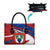 Busingen am Hochrhein Germany Leather Bag with Grape Crest Design and Red Blue Wine Theme - Wonder Print Shop