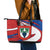 Busingen am Hochrhein Germany Leather Tote Bag with Grape Crest Design and Red Blue Wine Theme - Wonder Print Shop