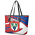 Busingen am Hochrhein Germany Leather Tote Bag with Grape Crest Design and Red Blue Wine Theme - Wonder Print Shop
