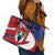 Busingen am Hochrhein Germany Leather Tote Bag with Grape Crest Design and Red Blue Wine Theme - Wonder Print Shop