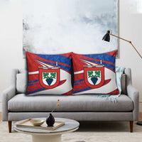 Busingen am Hochrhein Germany Pillow Cover with Grape Crest Design and Red Blue Wine Theme - Wonder Print Shop