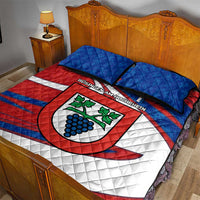 Busingen am Hochrhein Germany Quilt Bed Set with Grape Crest Design and Red Blue Wine Theme - Wonder Print Shop