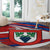 Busingen am Hochrhein Germany Round Carpet with Grape Crest Design and Red Blue Wine Theme - Wonder Print Shop