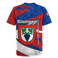 Busingen am Hochrhein Germany Rugby Jersey with Grape Crest Design and Red Blue Wine Theme - Wonder Print Shop
