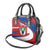 Busingen am Hochrhein Germany Shoulder Handbag with Grape Crest Design and Red Blue Wine Theme - Wonder Print Shop