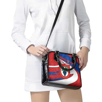 Busingen am Hochrhein Germany Shoulder Handbag with Grape Crest Design and Red Blue Wine Theme - Wonder Print Shop