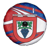 Busingen am Hochrhein Germany Spare Tire Cover with Grape Crest Design and Red Blue Wine Theme - Wonder Print Shop