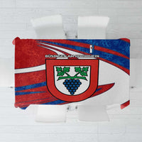 Busingen am Hochrhein Germany Tablecloth with Grape Crest Design and Red Blue Wine Theme - Wonder Print Shop