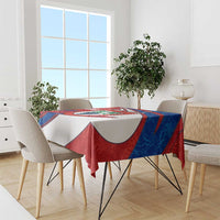 Busingen am Hochrhein Germany Tablecloth with Grape Crest Design and Red Blue Wine Theme - Wonder Print Shop