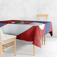 Busingen am Hochrhein Germany Tablecloth with Grape Crest Design and Red Blue Wine Theme - Wonder Print Shop