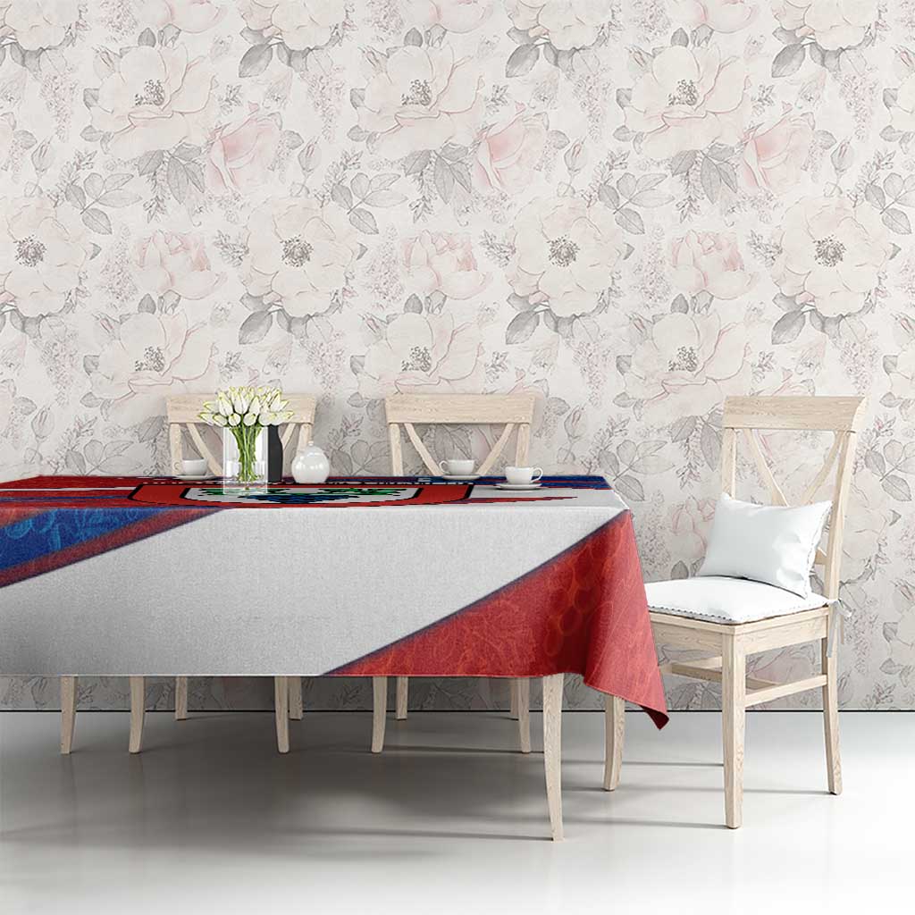 Busingen am Hochrhein Germany Tablecloth with Grape Crest Design and Red Blue Wine Theme - Wonder Print Shop