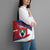 Busingen am Hochrhein Germany Tote Bag with Grape Crest Design and Red Blue Wine Theme - Wonder Print Shop