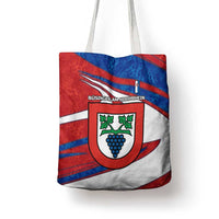Busingen am Hochrhein Germany Tote Bag with Grape Crest Design and Red Blue Wine Theme - Wonder Print Shop