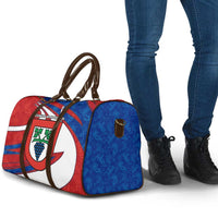 Busingen am Hochrhein Germany Travel Bag with Grape Crest Design and Red Blue Wine Theme - Wonder Print Shop
