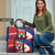 Busingen am Hochrhein Germany Travel Bag with Grape Crest Design and Red Blue Wine Theme - Wonder Print Shop