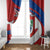 Busingen am Hochrhein Germany Window Curtain with Grape Crest Design and Red Blue Wine Theme - Wonder Print Shop