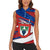 Busingen am Hochrhein Germany Women Sleeveless Polo Shirt with Grape Crest Design and Red Blue Wine Theme - Wonder Print Shop