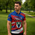 Busingen am Hochrhein Germany Zipper Polo Shirt with Grape Crest Design and Red Blue Wine Theme - Wonder Print Shop