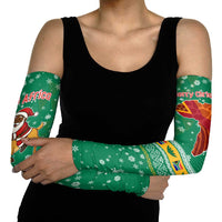 South Africa Christmas Arm Sleeves Santa Reindeer and Africa Map - Wonder Print Shop