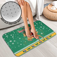 South Africa Christmas Bathroom Set Santa Reindeer and Africa Map - Wonder Print Shop