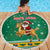South Africa Christmas Beach Blanket Santa Reindeer and Africa Map - Wonder Print Shop