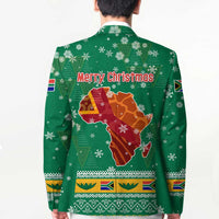 South Africa Christmas Blazer Santa Reindeer and Africa Map - Wonder Print Shop