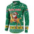 South Africa Christmas Button Sweatshirt Santa Reindeer and Africa Map - Wonder Print Shop