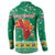 South Africa Christmas Button Sweatshirt Santa Reindeer and Africa Map - Wonder Print Shop