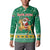 South Africa Christmas Button Sweatshirt Santa Reindeer and Africa Map - Wonder Print Shop