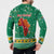 South Africa Christmas Button Sweatshirt Santa Reindeer and Africa Map - Wonder Print Shop