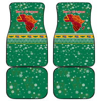 South Africa Christmas Car Mats Santa Reindeer and Africa Map - Wonder Print Shop