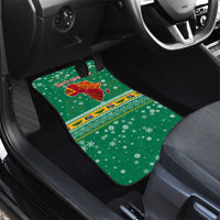 South Africa Christmas Car Mats Santa Reindeer and Africa Map - Wonder Print Shop