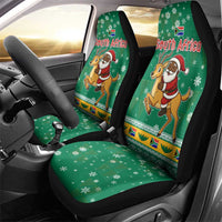 South Africa Christmas Car Seat Cover Santa Reindeer and Africa Map - Wonder Print Shop