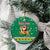South Africa Christmas Ceramic Ornament Santa Reindeer and Africa Map - Wonder Print Shop