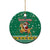 South Africa Christmas Ceramic Ornament Santa Reindeer and Africa Map - Wonder Print Shop