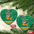 South Africa Christmas Ceramic Ornament Santa Reindeer and Africa Map - Wonder Print Shop