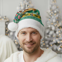 South Africa Christmas Santa Hat Santa Reindeer and Africa Map - Wonder Print Shop