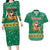 South Africa Christmas Couples Matching Long Sleeve Bodycon Dress and Hawaiian Shirt Santa Reindeer and Africa Map - Wonder Print Shop