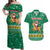 South Africa Christmas Couples Matching Off Shoulder Maxi Dress and Hawaiian Shirt Santa Reindeer and Africa Map - Wonder Print Shop