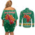 South Africa Christmas Couples Matching Off Shoulder Short Dress and Long Sleeve Button Shirt Santa Reindeer and Africa Map - Wonder Print Shop