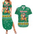 South Africa Christmas Couples Matching Summer Maxi Dress and Hawaiian Shirt Santa Reindeer and Africa Map - Wonder Print Shop
